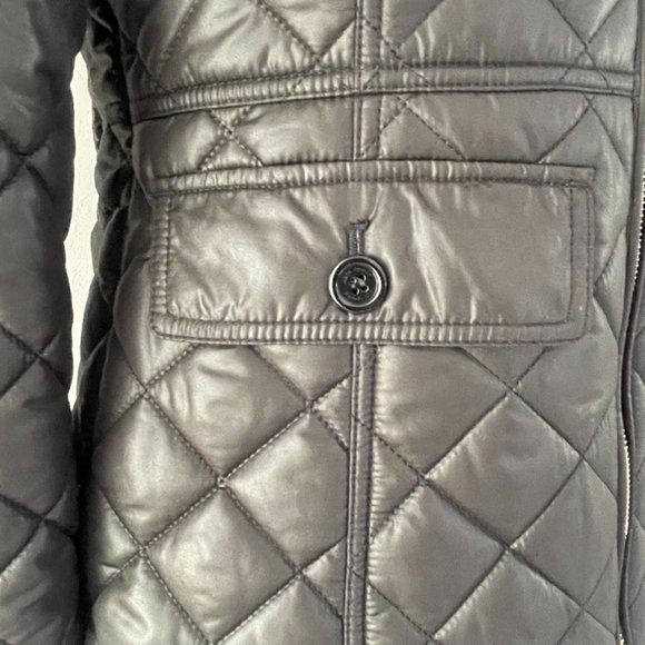 Kate Spade Quilted Hooded Double Front Zip Puffer Jacket Black | S - Picture 9 of 15